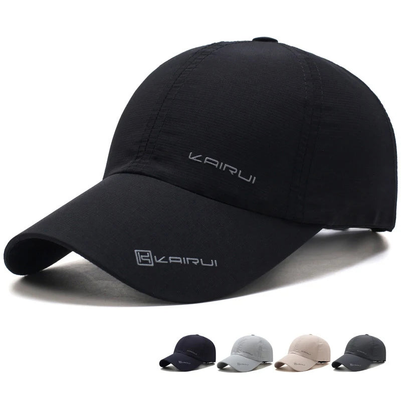 Wholesale Men Sports Baseball Cap Custom logo Polyester Dry Running Quick Drying Cap