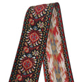 Rhombus Flower 2'' Jacquard Polyester Webbing Jacquard Ribbon Belt Hat Band