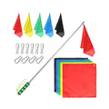 2023 Custom Design Colorful 100% Polyester Telescopic Hand Retractable Tour Guide Pole Teaching Pole Taming Horse Flag with Pole