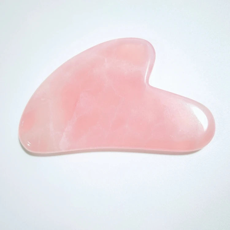 Diy Gua Sha Tool Pink Jade Rose Quartz Roller Guasha Scraping for Face Beauty Skin Care