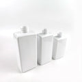 Large Volume Capacity 500ml White Flat Shoulder Rectangular Square Plastic Bottles Screen Printing for Lotion Cream Perfume