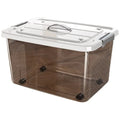 OWNSWING Carry Plastic Storage Box with Lids Organizing Container with Handle Tote Bin for Home Clothes