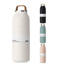 Portable Leakproof Vacuum Insulated Cup Stainless Steel Water Bottle with Soft Silicone Handle