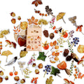 46pcs/box Leaves Falling Sticker Box Vintage Autumn Stickers DIY Decoration Scrapbooking Sticker Office School Supplies