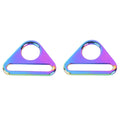 Wholesale Rainbow Color 20mm Triangle Shape BuckleMetal Zinc Alloy Buckle for Bag Parts Bag Strap Triangle Buckle