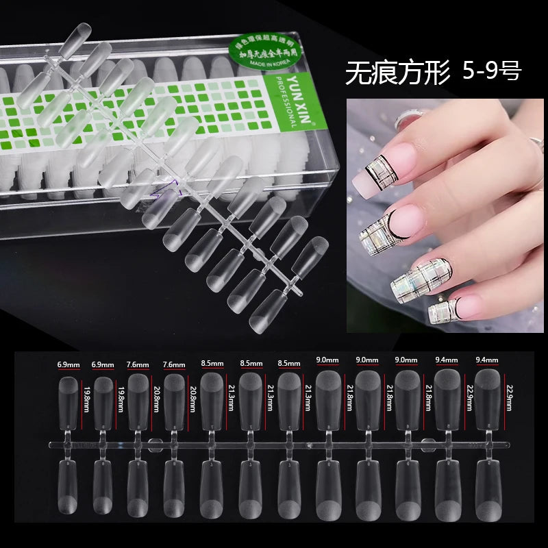 Clear Drop Shape No Trace Artificial Nail Tips Press on Nails for Nail Extension Elegant Salon Spa & Training Use