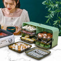2026 New Kitchen Retractable Preparation Tray Stacking Storage Household Hot Pot Side Dish Multi-layer Preparation Tray Rack