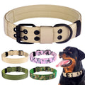 Wholesale Stocked Tactical Thick Nylon Medium Large Breed Dog Collar with Metal d Ring
