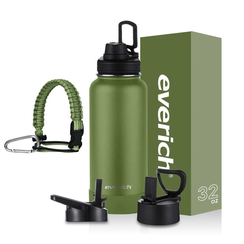 32oz 40oz Double Wall Stainless Steel Water Bottles Vacuum Flasks Insulated Sports Water Bottles for Hiking and Camping