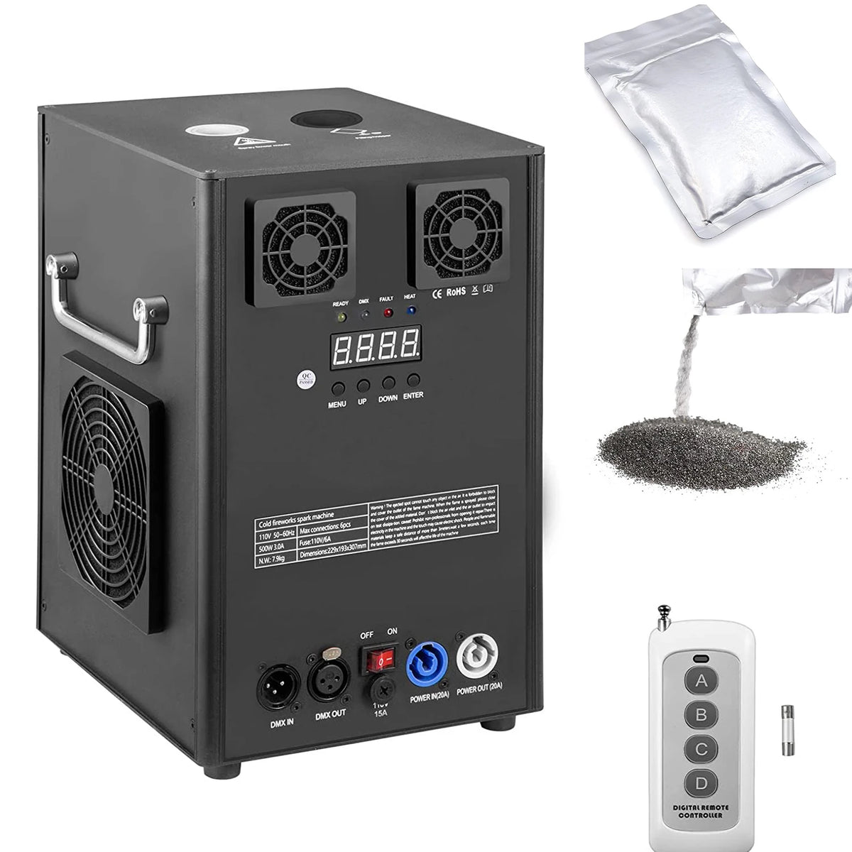 Topflashstar Ti Powder Indoor Outdoor 200g Composite Ti Powder for Cold Spark Machine Wedding Stage Party Cold Spark Powder