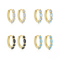 S925 Sterling Silver Classic Simple Diamond Setting Hoop Earrings Luxury Water Drop Zircon Earrings for Women