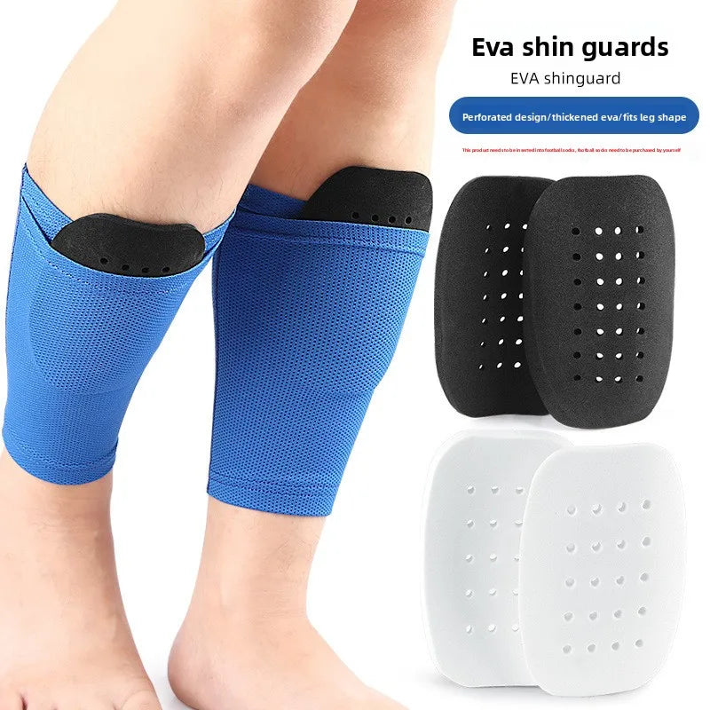 EVA Football Shin Guards Breathable Perforated Leg Guards Calf Protection for Adult Training and Competition