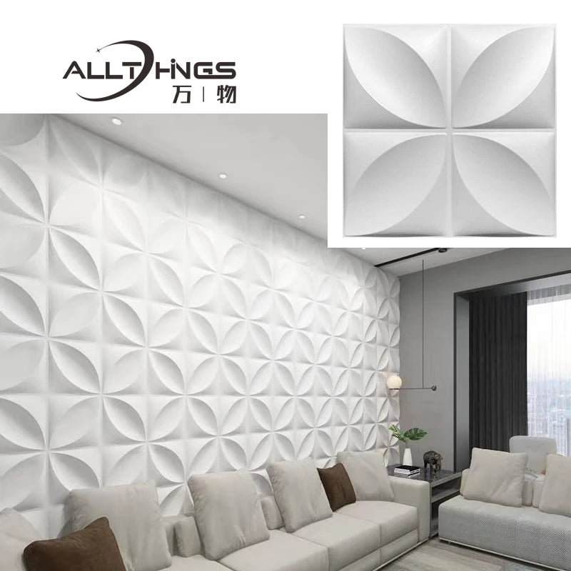 China Wall Board Glue on Back Stick Kitchen Home Pvc Interior Plastic Sound Proof Other Diamond Wall Decorations for Home Luxury