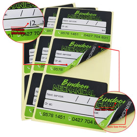 Custom Sticker Label Mechanical Maintenance Design Business Car Window Logo Printing Service Sticker Logo for Car Labels Maker
