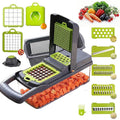 16 in 1 Processor Manual Hand Kitchen Dicer Cutter Salad Potato Carrot Garlic Fruits Vegetable Chopper Mandolin Slicer