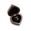 Custom Logo Handmade Heart Shaped Double Ring Box