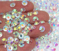 Unfoiled  Transparent Crystal AB Flatback Glass  Rhinestone