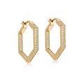 Gemnel 2023 New Arrivals Fashion Delicate Hexagon Hoop Earring for Women