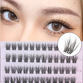 Handmade 6 Row Mixed Length  Self-Adhesive Press-On Lash Extensions Natural Looking False Eyelash Sets No Glue Needed Set