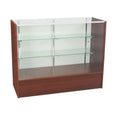 Manufacturer's Full-View Wooden Checkout Counter with Glass Display Case Showcase for Retail Store Display