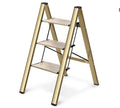 Modern Plant Stand Portable Aluminum 3-Step Folding Ladder Foldable Stool Lightweight Living Room