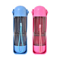 3 in 1 Portable Dog Water Bottle with Storage Food and Water Container for Dog Pets Feeder Bowl Travel Drinking Bowls Water