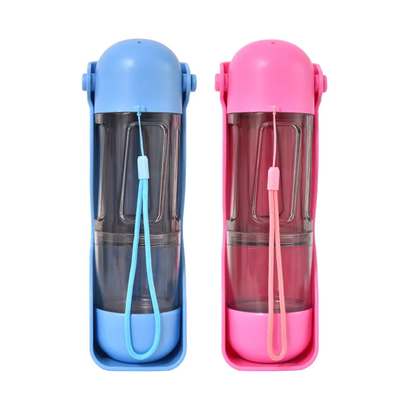 3 in 1 Portable Dog Water Bottle with Storage Food and Water Container for Dog Pets Feeder Bowl Travel Drinking Bowls Water
