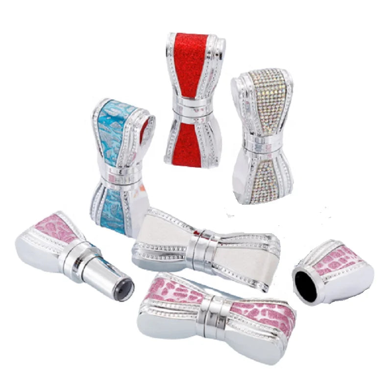 Hot Selling Empty Lipstick Tubes Rhinestone Unique Bow-Knot Lipstick Packaging Butterfly Homemade Cosmetic Lipstick Container