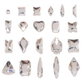 50pcs/pack Special-shaped Transparent White Water Droplet Flat Bottom Diamond Multi Shapes Wholesale Nail Art Stones