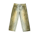 DENIMGUYS American Style Retro Dirty Mud Dyed Washed Baggy Denim Men's Jeans