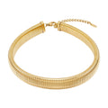 Latest 18K Gold Plated Stainless Steel Jewelry Width 16mm Elastic Thick Snake Chain Collar for Woman Party Punk Necklace P233384