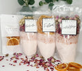 Bath Salt Manufacturers Private Label Bag Packaging Bath Soaking Luxury Crystal Salt with Flower Natural Pink Himalayan Salt
