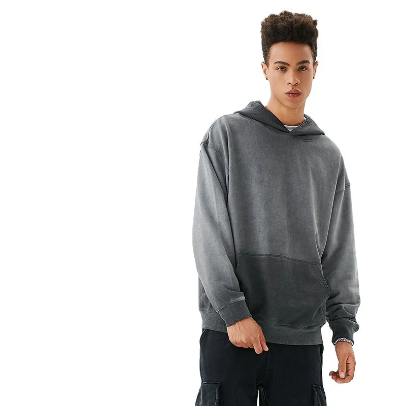 2024 Sun Faded 420gsm Hoodie Wholesale Heavyweight Acid Wash Hoodie Quality Men Acid Wash Hoodie MegaBDM
