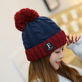 Korean Version Winter Wool Hat Thickened Warm Pullover Letter Women's Ear Protection Knitted Hairball Cap Custom Logo for Travel