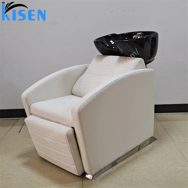 KISEN Wholesale Hair Salon Washing Shampoo Chair with Footrest