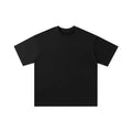 2024pure Colorcomfy Basics Round Neck T-shirt Summer Men's American Small Collar Loose Short-sleeved Bottom Shirt
