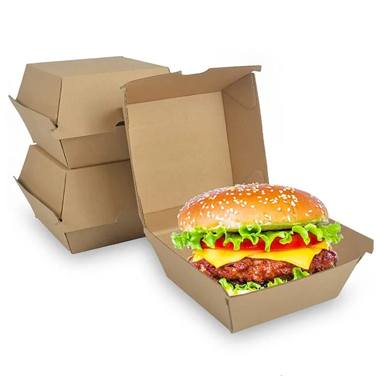 AU Burger Boxes Custom Food Packaging Burger Box for One Burger With Your Own Logo