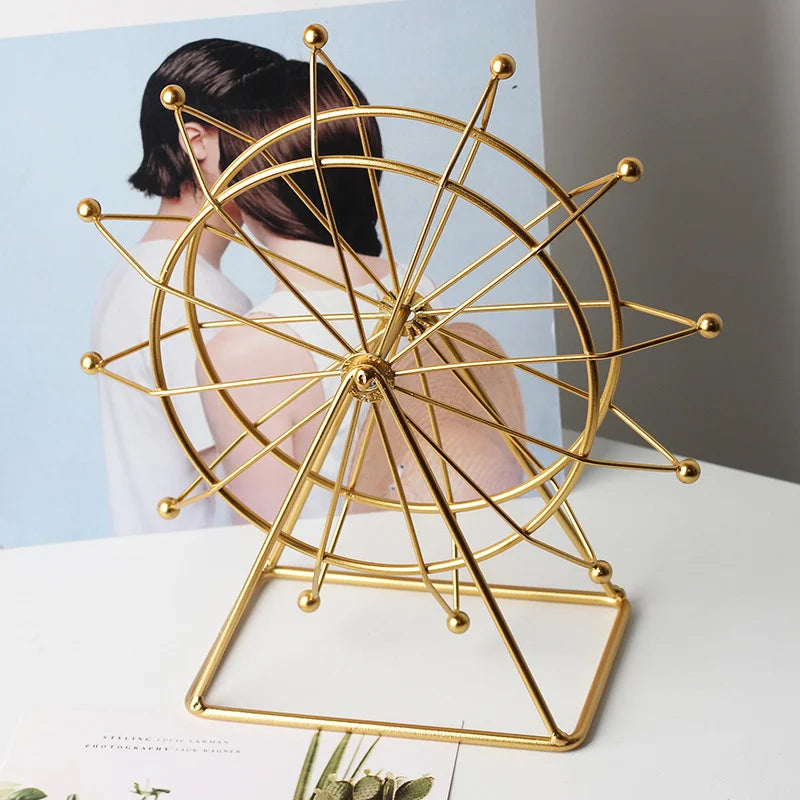 Home Nordic Modern Minimalist Ferris Wheel Metal Wire Craft Gift TV Cabinet Table Ornaments