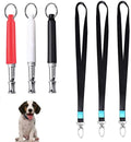Stainless Steel Adjustable Pitch Ultrasonic Recall Stop Barking Training Dog Whistle with Lanyard