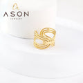 Ason 2023 New Fashion Custom Jewelry Ring 18k Gold Plated Unique Ring Wholesale for Women