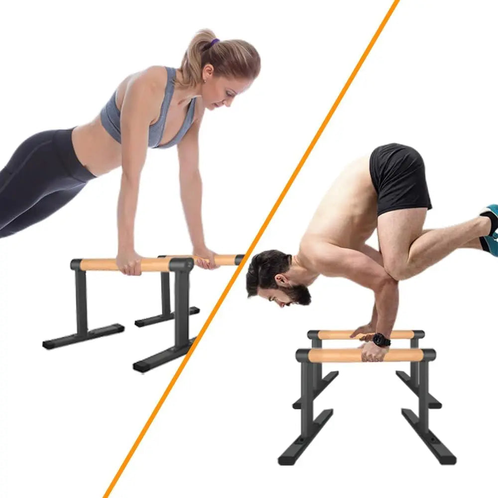 Adjustable Wooden Parallel Bar Dip Bar Gym Home Strength Training  Equipment  Push up Handstand bar