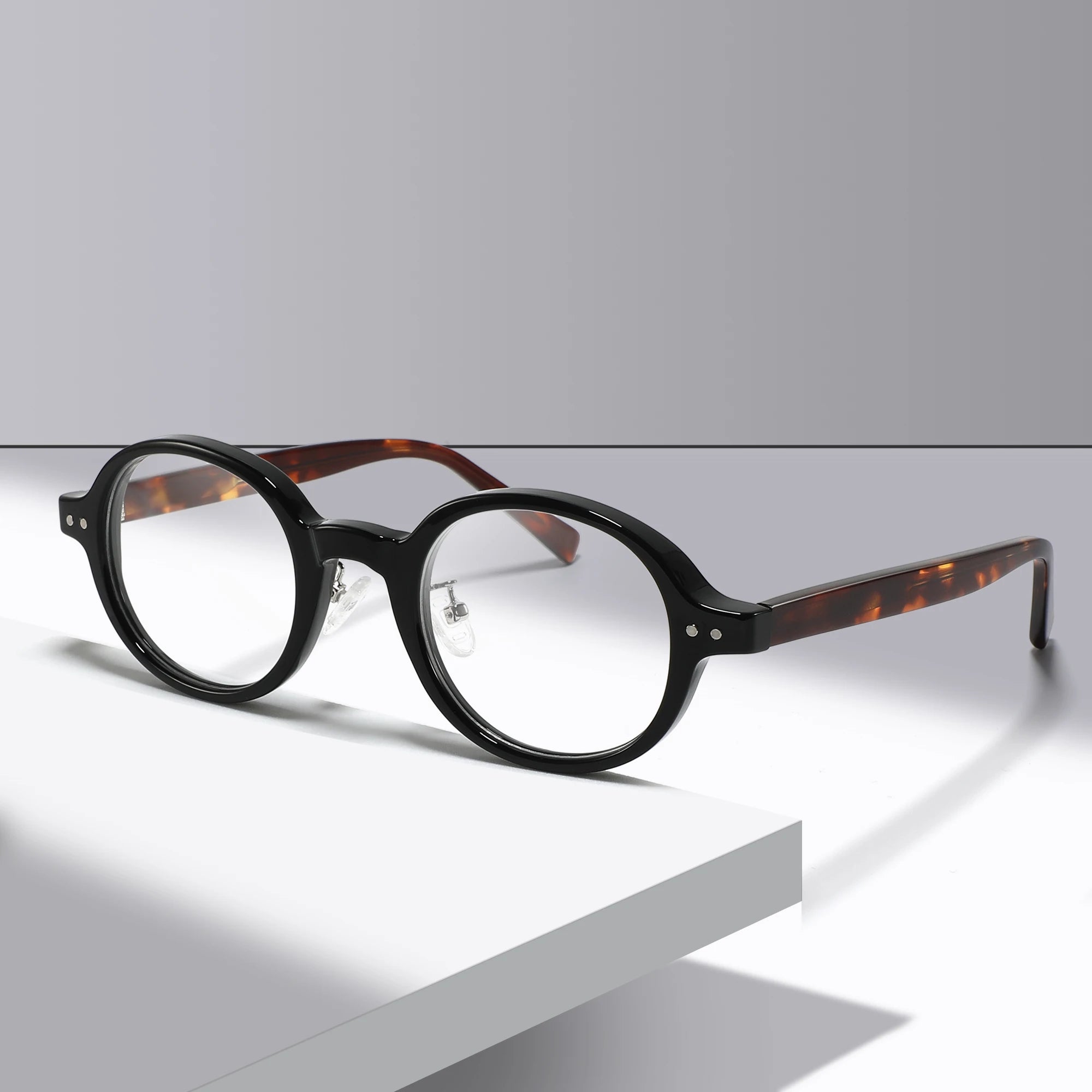 Newest High Quality TR90 Frame Acetate Glasses Luxury Round Women Men Eyeglasses