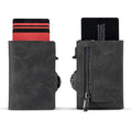 Fashions and Handiness PU Leather Slim Minimalist Sim Card Holder Wallet with Pop up Card Credit