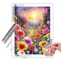 DIY Diamond Painting Flowers Mountains Themed Modern Printed Diamond Art 5D Fairy Dust Drills Customization Picture