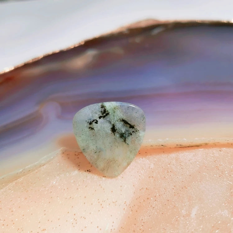 HZ Quality Crystal Guitar Pick Moss Agate Guitar Pick Personalized Gift