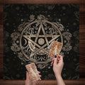 Altar Cloth Moon Sun Star Pentagram Printed Spiritual Tapestry Tablecloth Handmade Customizable Astrology Divination Witchcraft