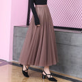 Wholesale Girl Skirt Women Summer Spring Mesh Tulle Skirts Elastic High Waist a Line Long Skirts