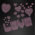 Manufacturer Valentine Day Rhinestone Transfer Rhinestone Design Iron on