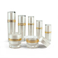 Stocks Wholesale 15g 30g 50g Luxury Cosmetic Packaging Set Plastic Jars Screw Acrylic Frosted Cream Jar Lip Scrub Container