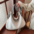 Casual Soft Corduroy Women's Underarm Bag Tote Portable High Capacity Ladies Stripe Shoulder Bags Commuter Female Handbags